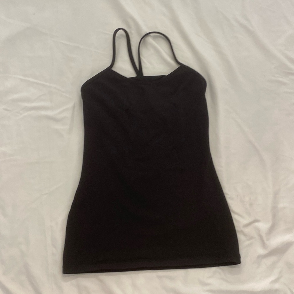 Black Lululemon Tank Top with Built in Sports Bra